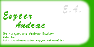 eszter andrae business card